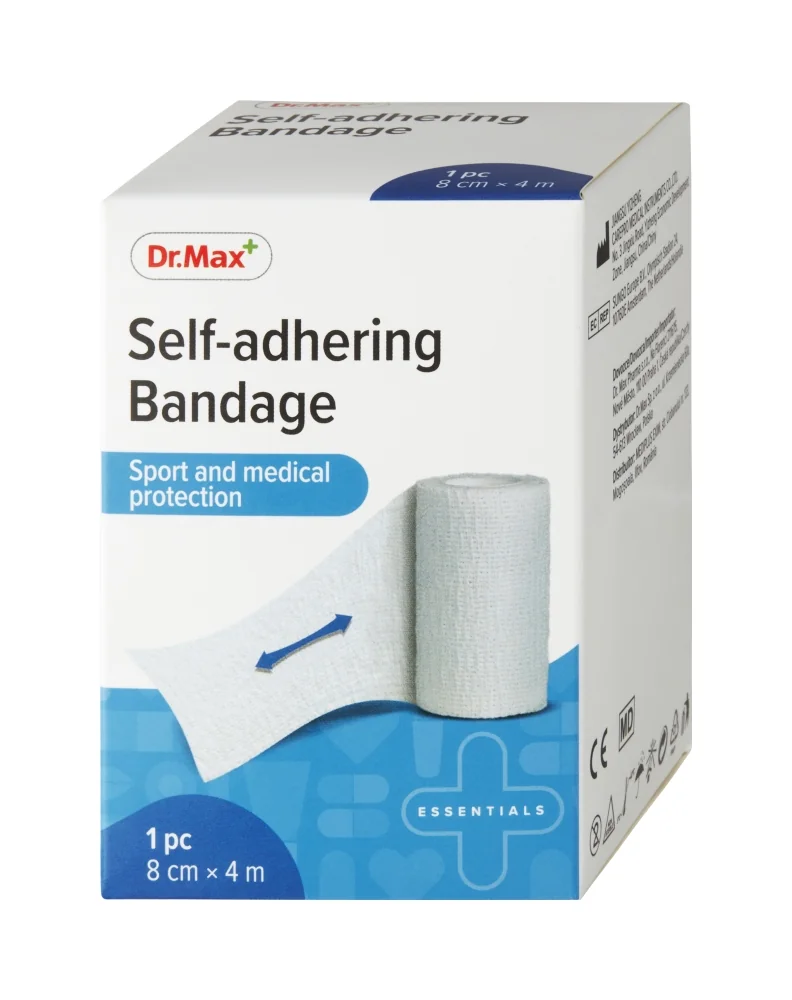 Dr.Max Self-adhering Bandage 1×1 ks, ovínadlo elastické samolepiace, 8cm × 4m