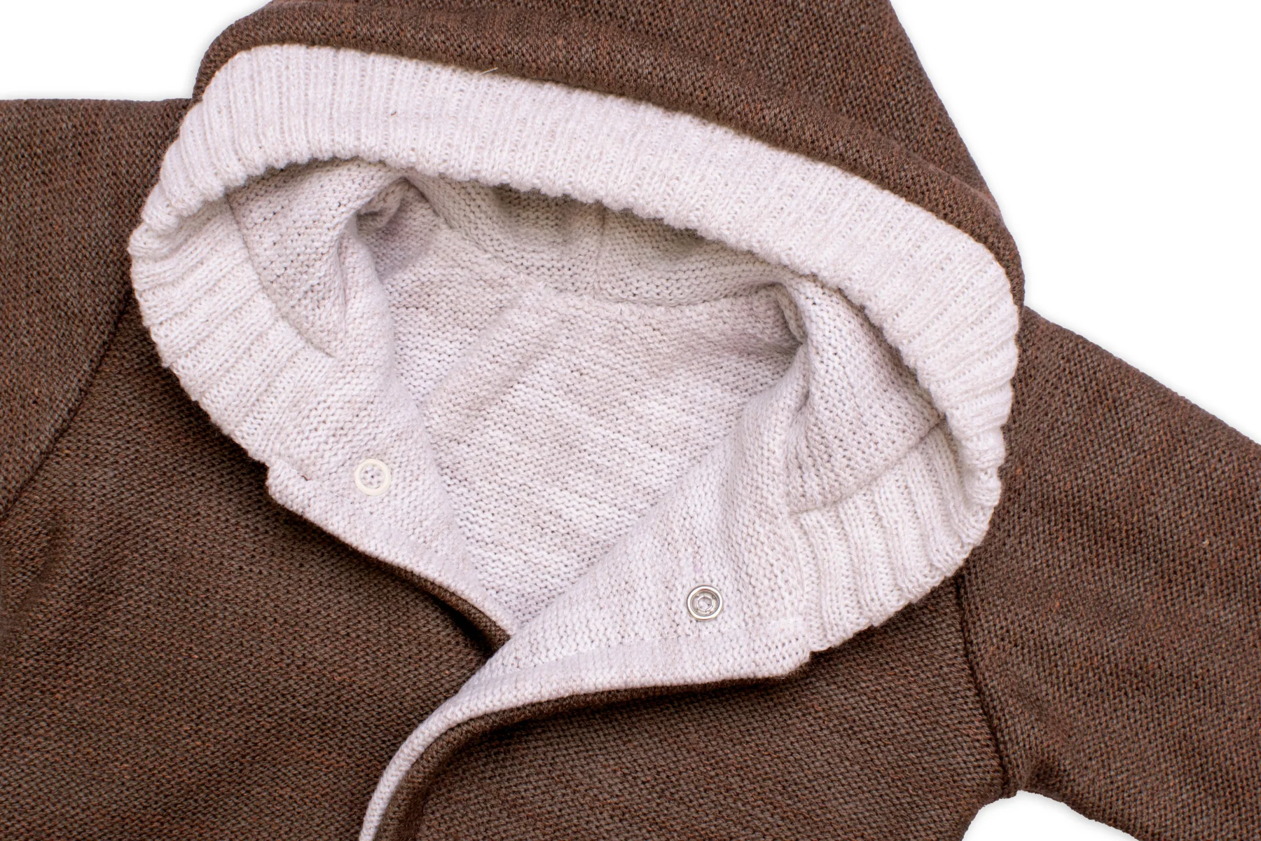 Rastúci obojstranný svetrík s kapucňou Hand Made, hnedá-béžová, veľ. 68/74