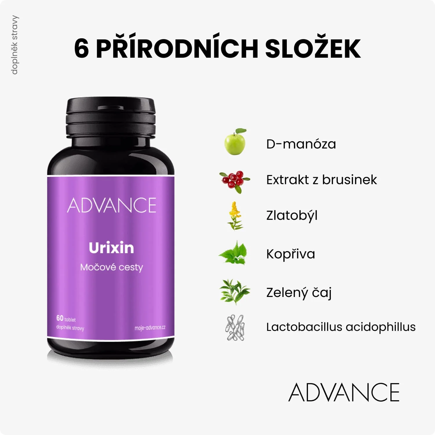 ADVANCE Urixin 60 tabliet - močové cesty 1×60 tbl, výživový doplnok