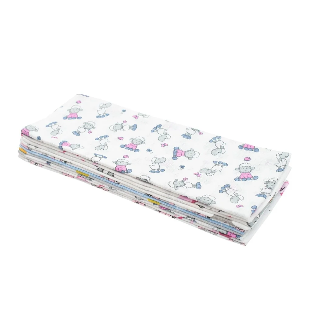 Bavlnené plienky s potlačou NEW BABY 60x80 cm STANDARD 10 ks ,