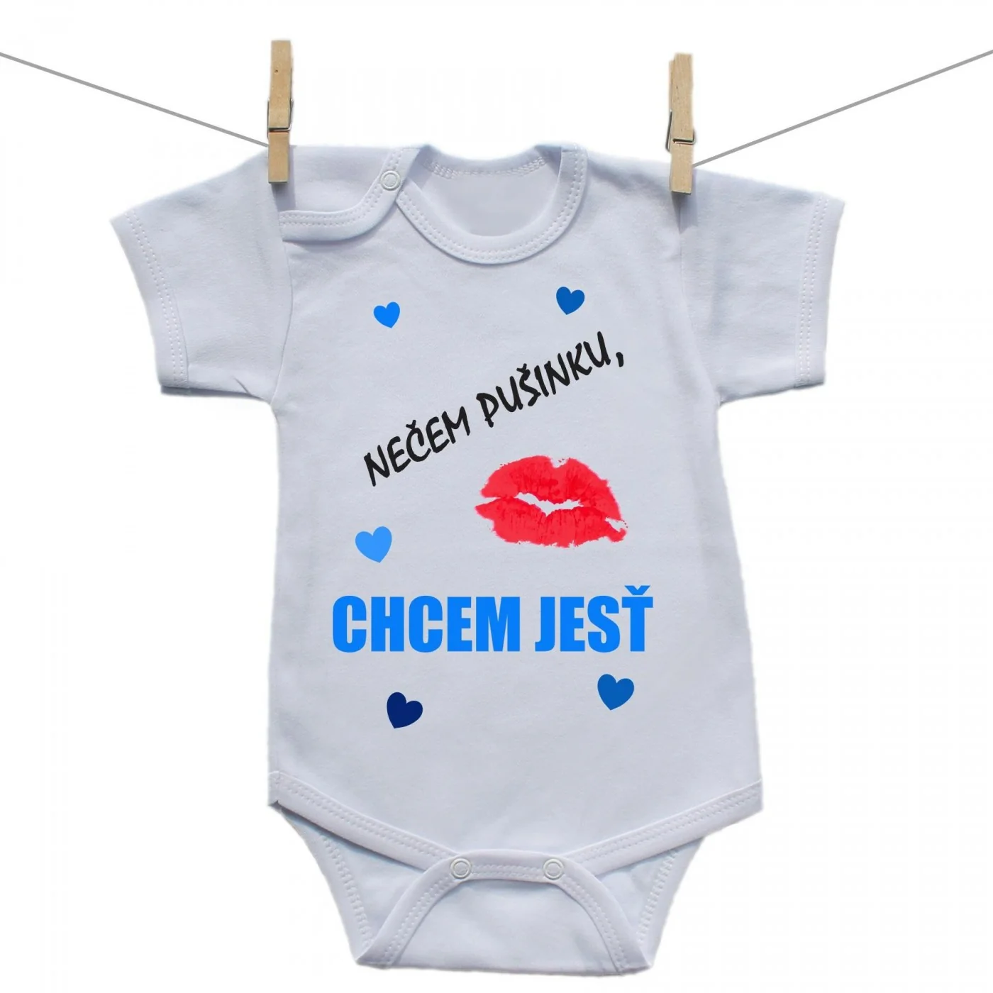 Boodyy Body s krátkym rukávom Nečem pušinku, chcem jesť Veľkosť: 80