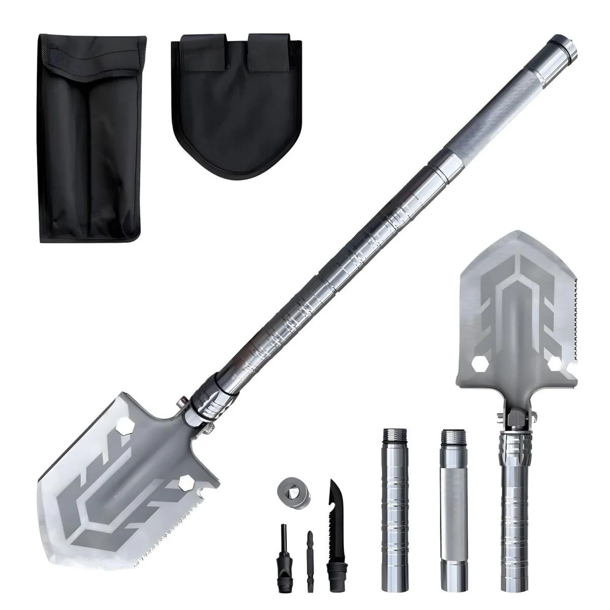 Multifunkčná lopatka na prežitie 16 v 1 68cm, 1,1kg, nehrdzavej
