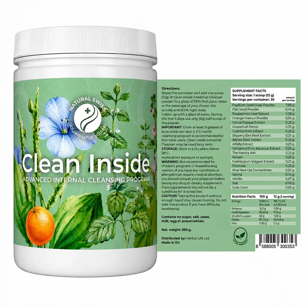 Vlákninový doplnok na očistu čriev - CLEAN INSIDE