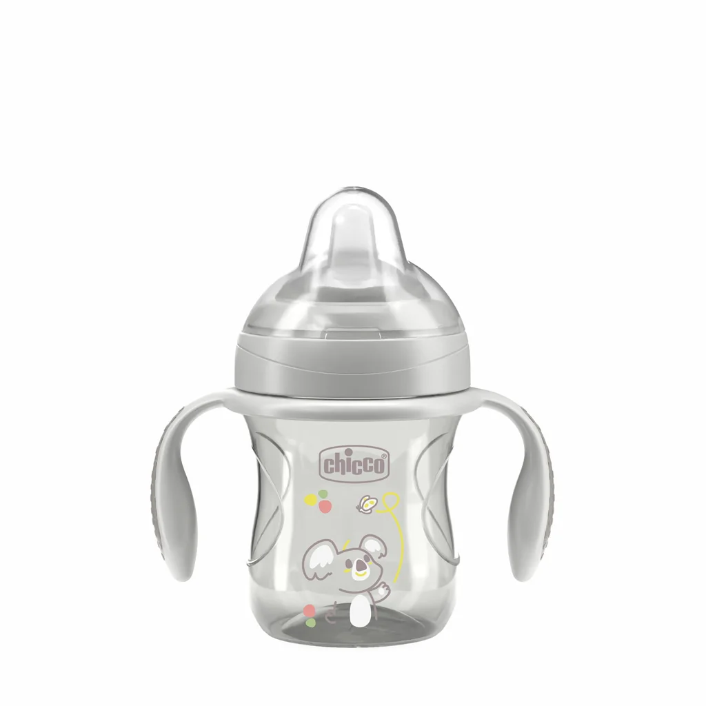 CHICCO Hrnček Transition učiaci s držadlami grey, 4m+ 1x1 ks