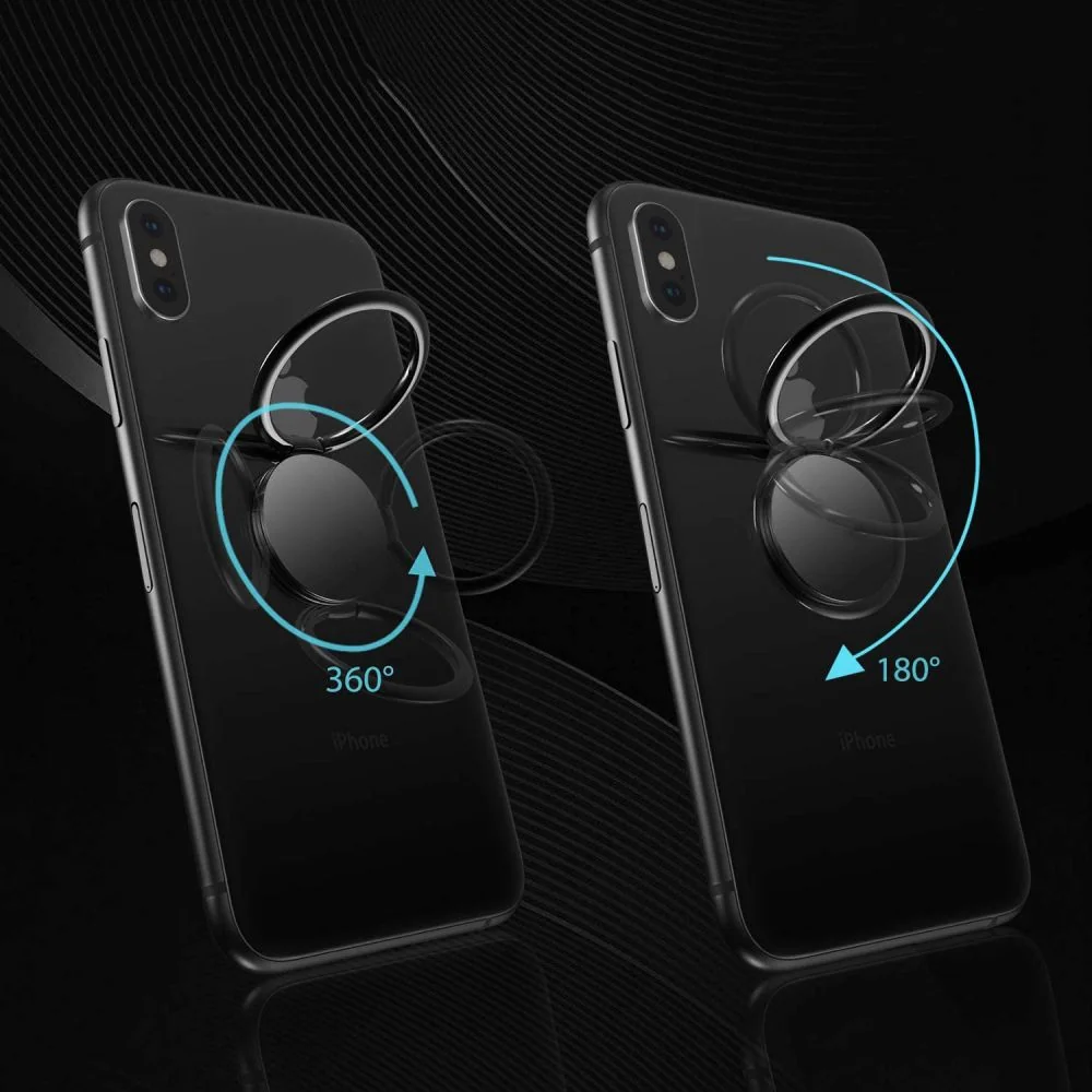 Tech-Protect Magnetic Ring držiak na mobil na prst, čierny