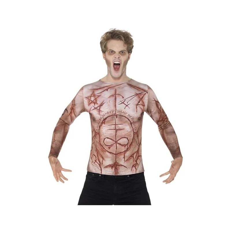 Smiffys Smiffys Pánske Tričko Halloween Jazvy M