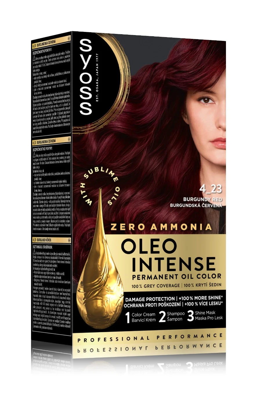Syoss Oleo Intense farba na vlasy Burgundská červeň 4-23 1×1 ks, farba na vlasy