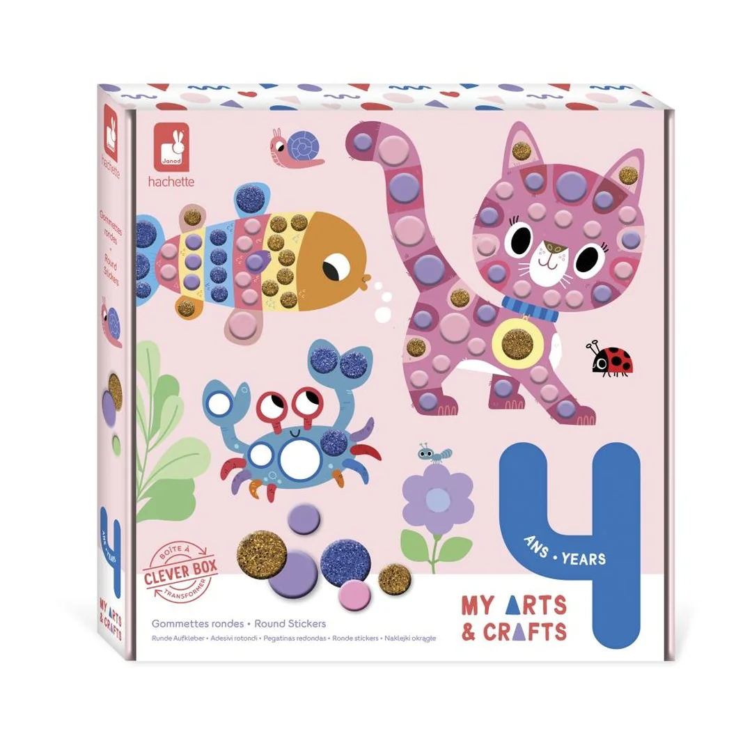 Janod Atelier Maxi Kreatívna sada My arts&crafts Okrúhle nálepky od 4 rokov 