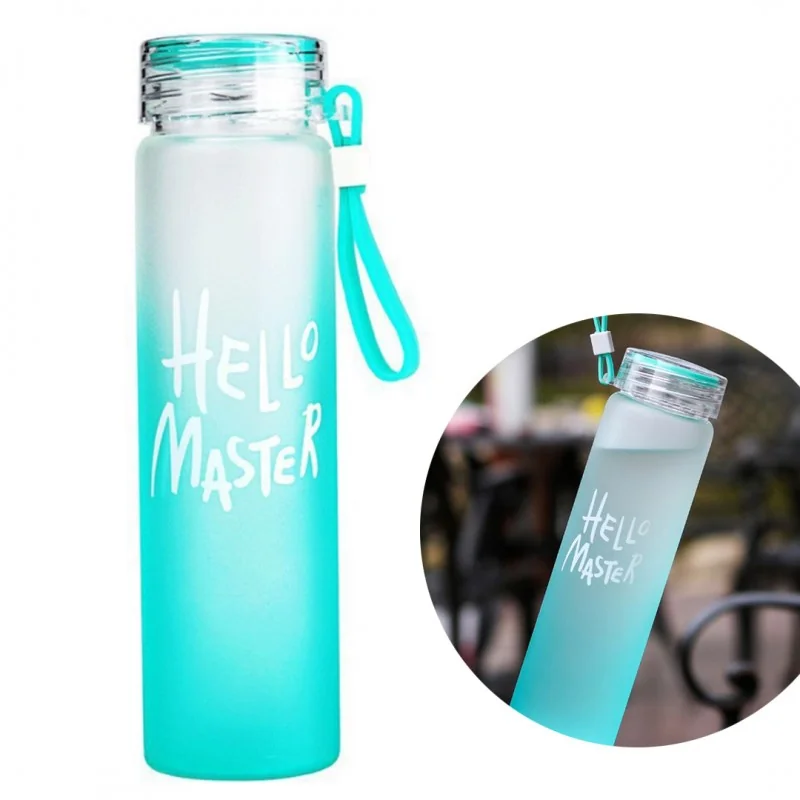 Livefy sklenená fľaša Glassy 400ml, modrá