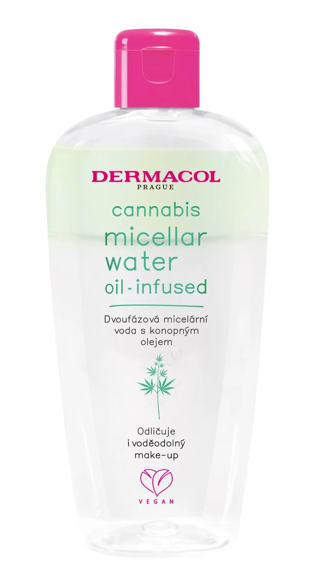 Dermacol Cannabis dvojfázová micelárna voda 1×200 ml, micelárna voda