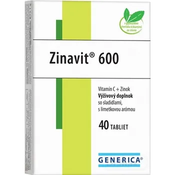 GENERICA Zinavit 600 s limetkovou arómou 1×40 tbl, (vitamín C + Zinok)