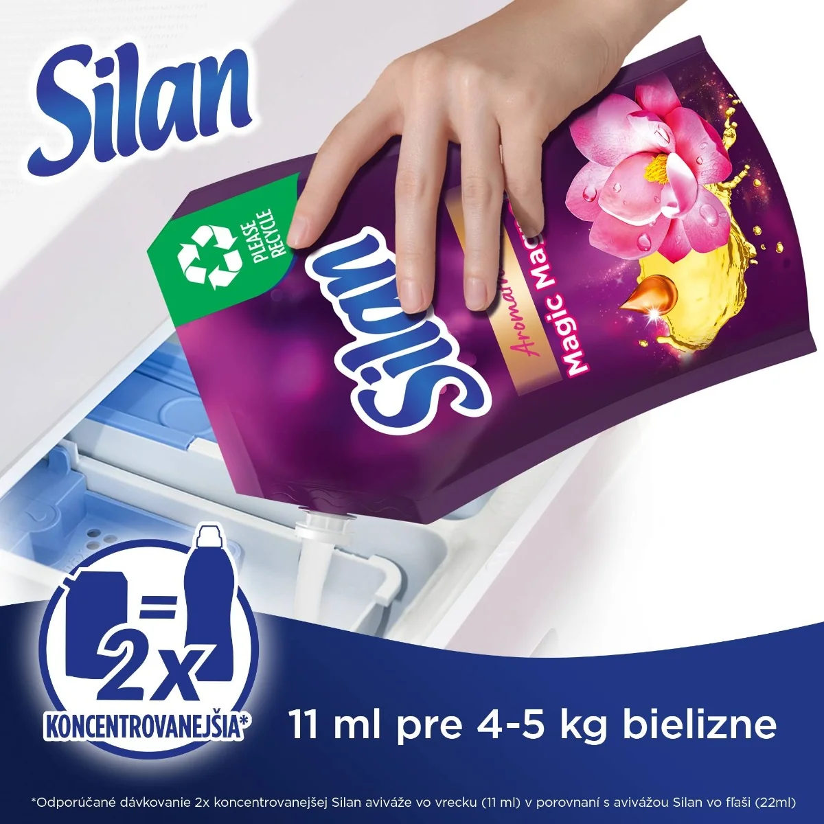 Silan koncetrovaná aviváž Magic Magnolia 131 praní 1×1441 ml, aviváž