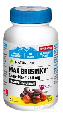 NATUREVIA MAX BRUSNICE Cran-Max 250 mg 1×30 cps, postupné uvoľnovanie