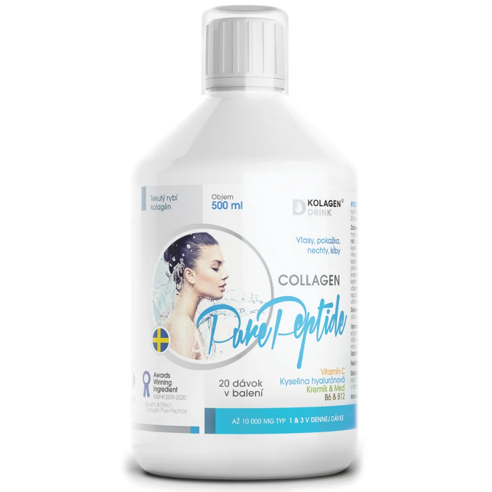 KolagenDrink Collagen 10000 rybí hydrolyzovaný kolagén 1×500 ml, 20 dávok v balení