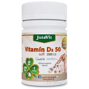 JutaVit Vitamín D3 50 soft 1×100 ks, doplnok výživy