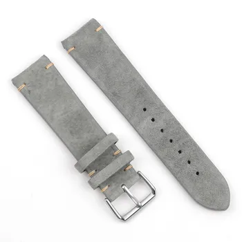 BStrap Suede Leather remienok na Huawei Watch GT 42mm gray
