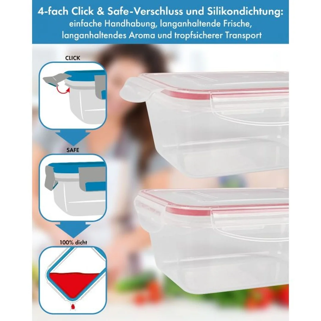 Classbach FHD 4008 sada 7 nádob na potraviny Click & Safe, bez BPA