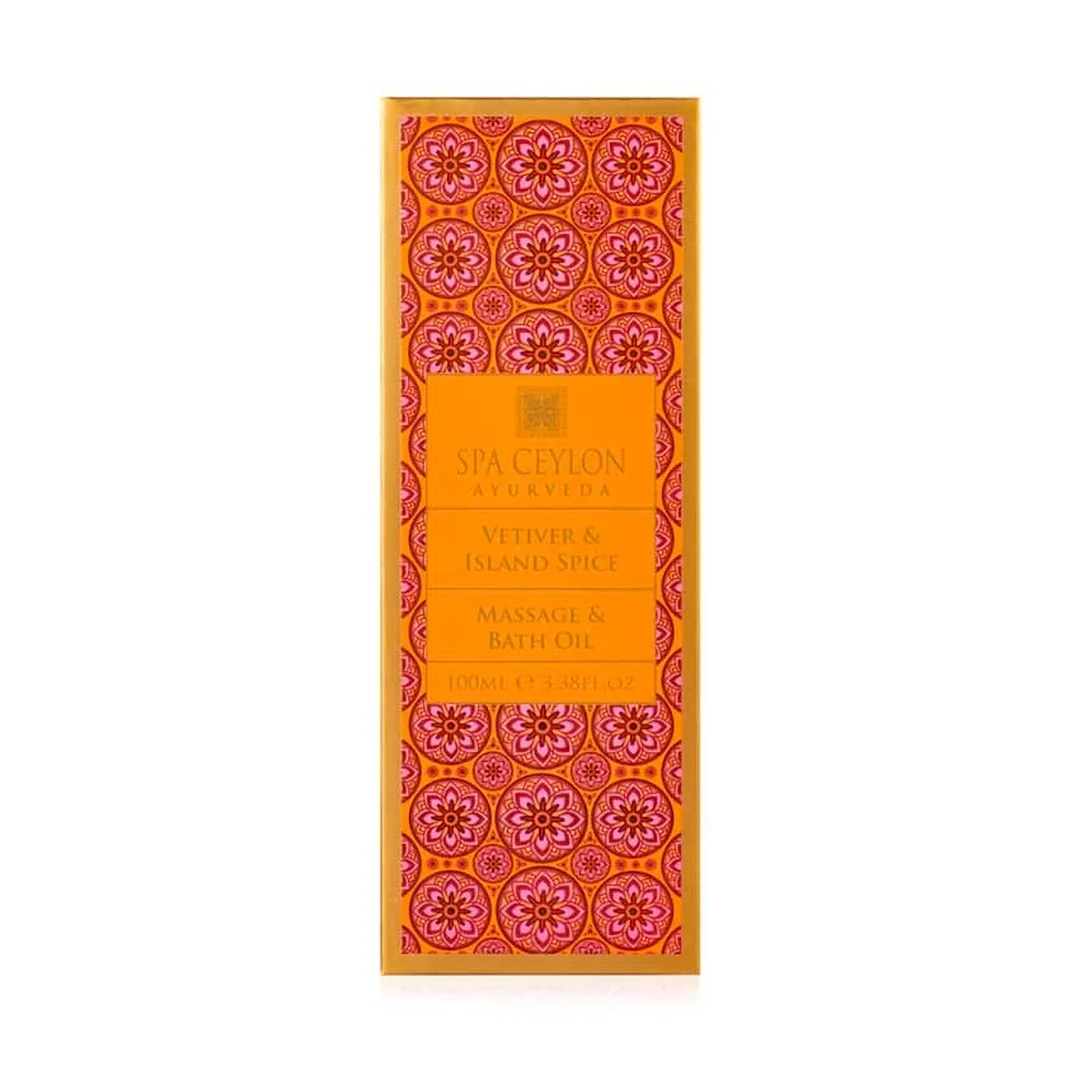 Masážny a kúpeľový olej Vetiver & Island Spice 100 ml, vetiver