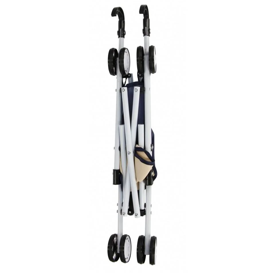 Kočík pre bábiky kovový rám Navy Blue 53cm