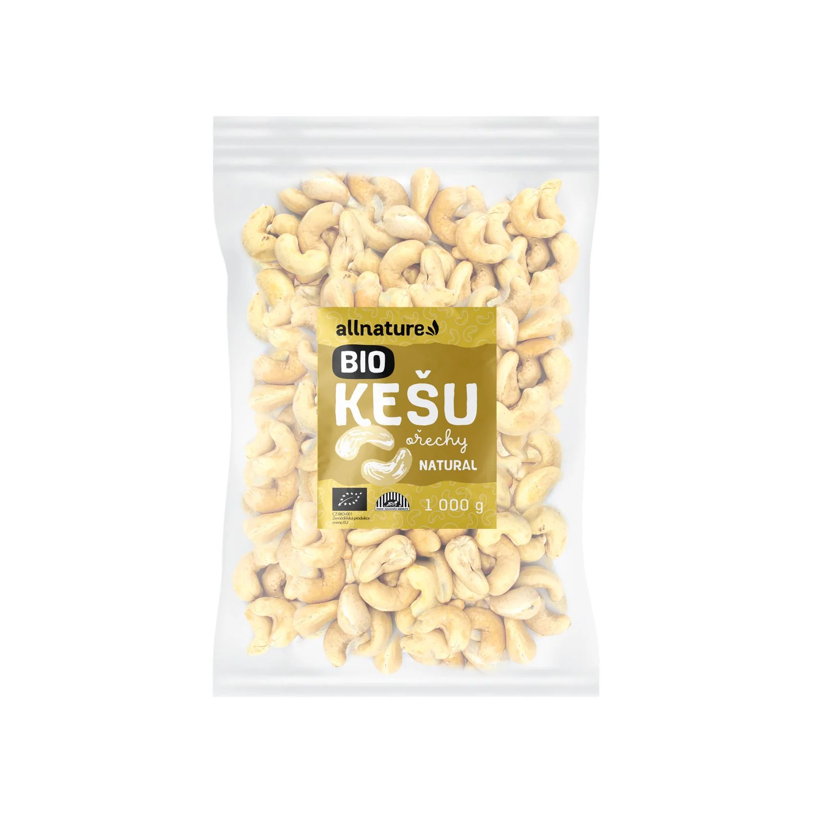 Allnature Kešu Jadrá Bio 1000g 1×1000 g, kešu jadrá