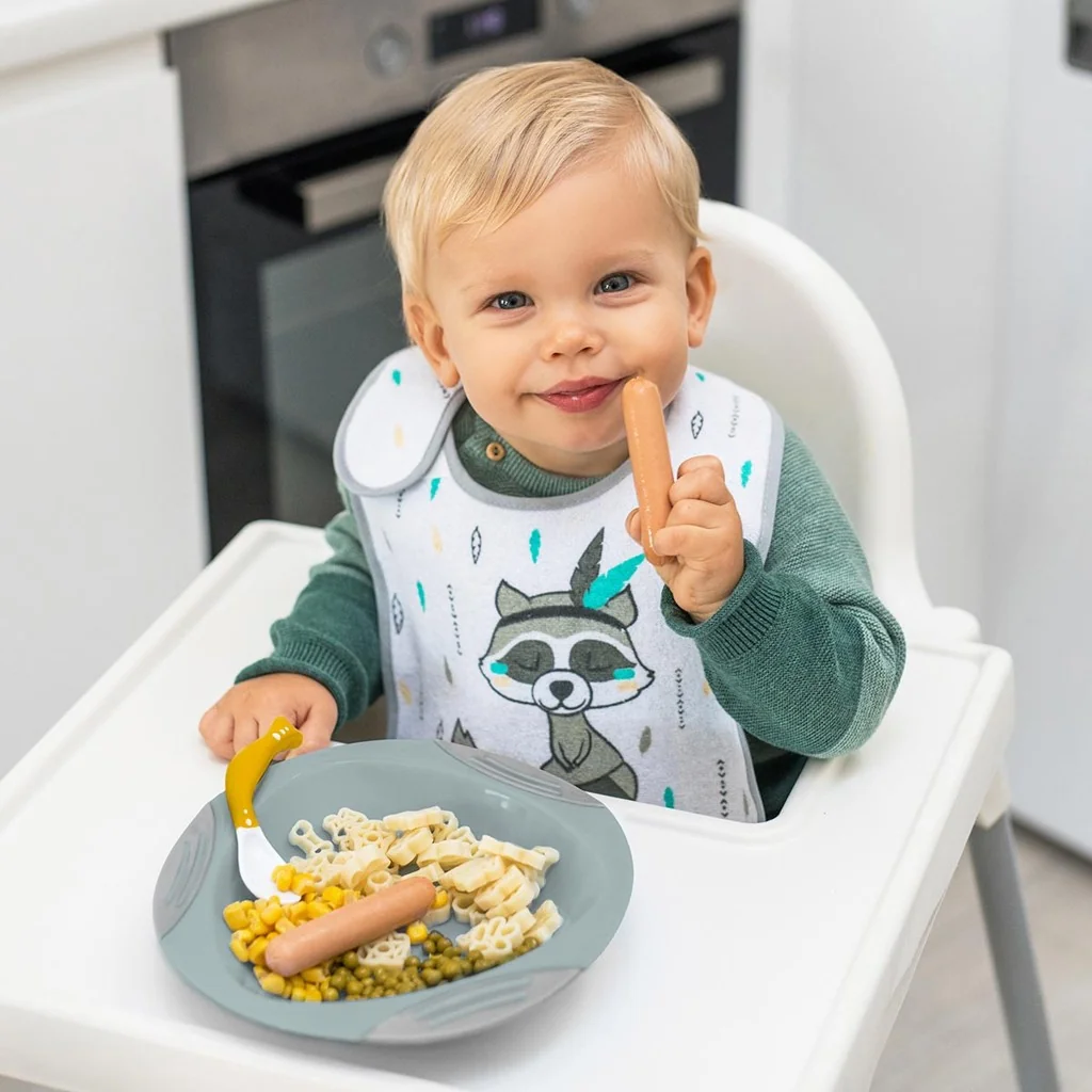 BABYONO Lyžičky flexi 2ks šedo/žlté 1×1 ks, lyžička