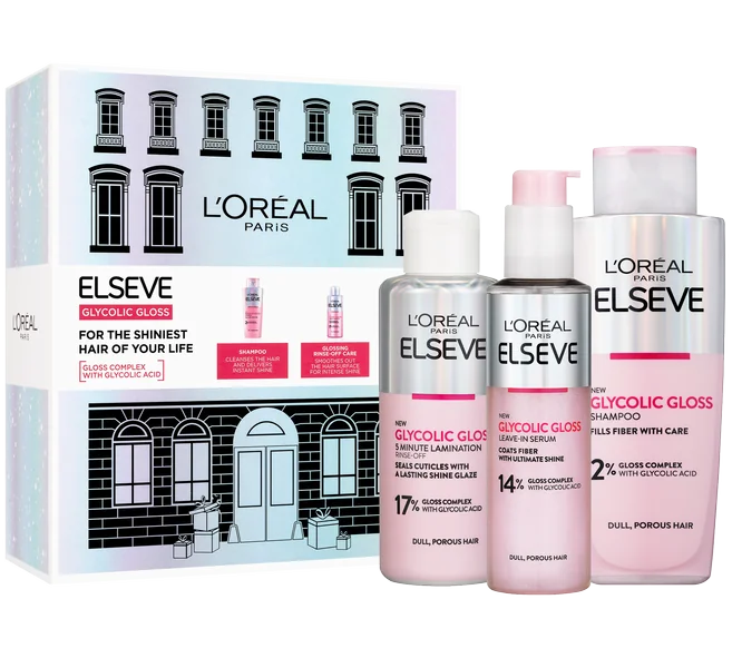 L´Oréal Paris Elseve Glycolic Gloss darčekové balenie 1×1 set, darčekové balenie
