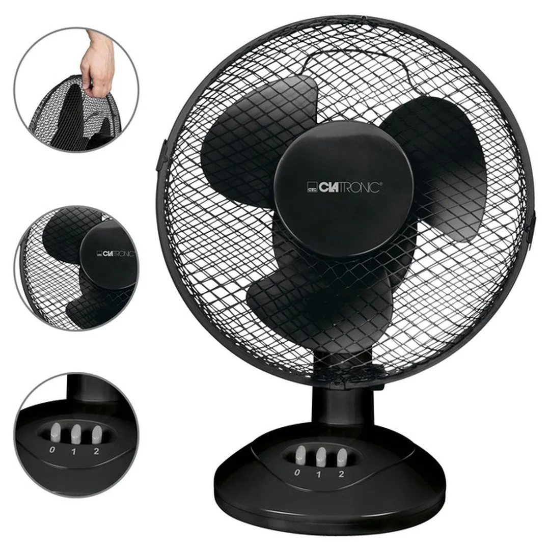 Clatronic VL 3601 BK stolový ventilátor 23 cm, čierny