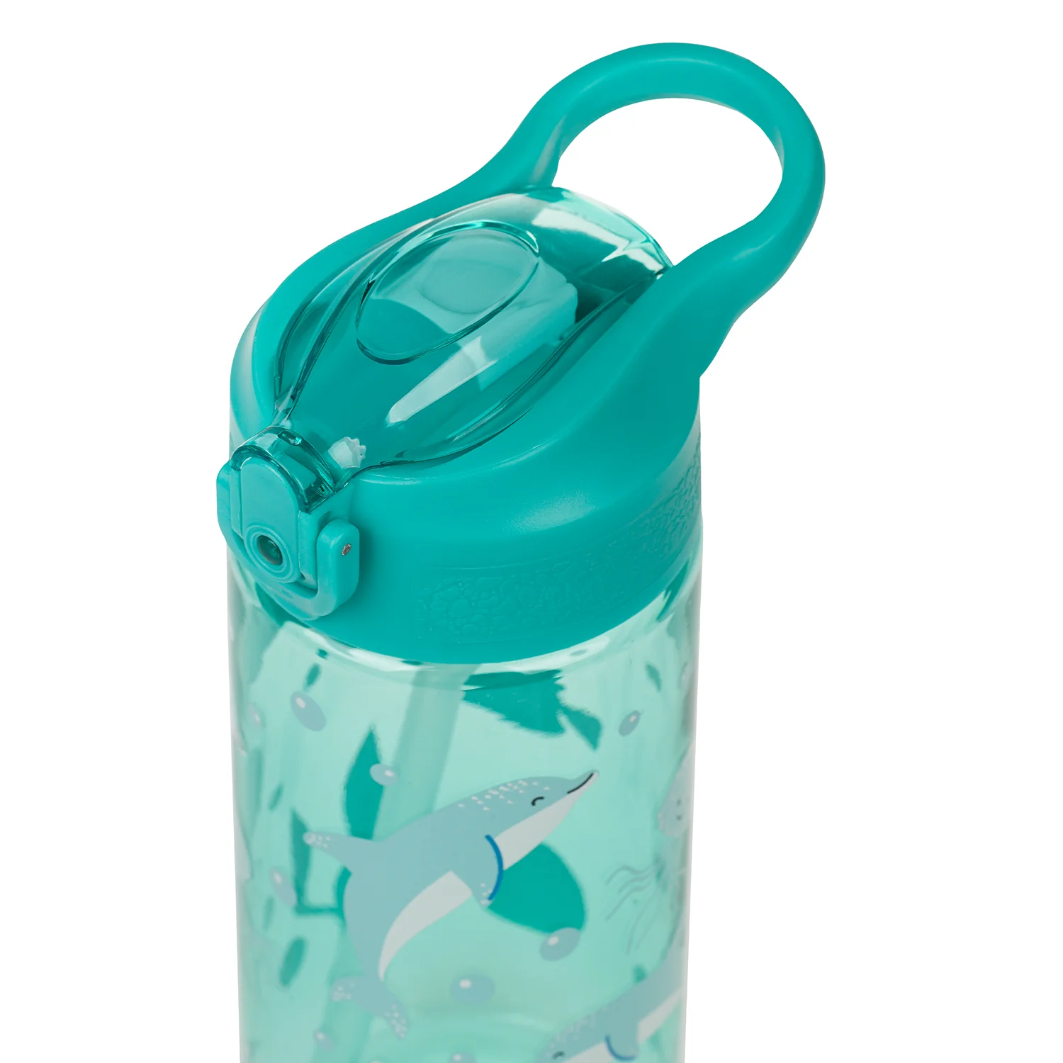 Baagl Tritanová fľaša so slamkou Delfín 500 ml azúrovo modrá 500 ml