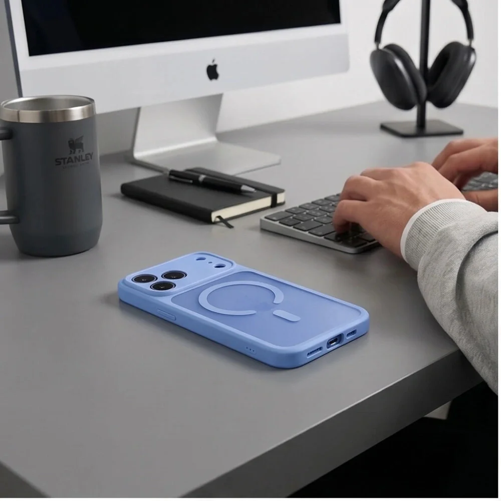 Tech-Protect BasicMag MagSafe kryt na iPhone 17 Pro / 18 Pro, svetlomodrý