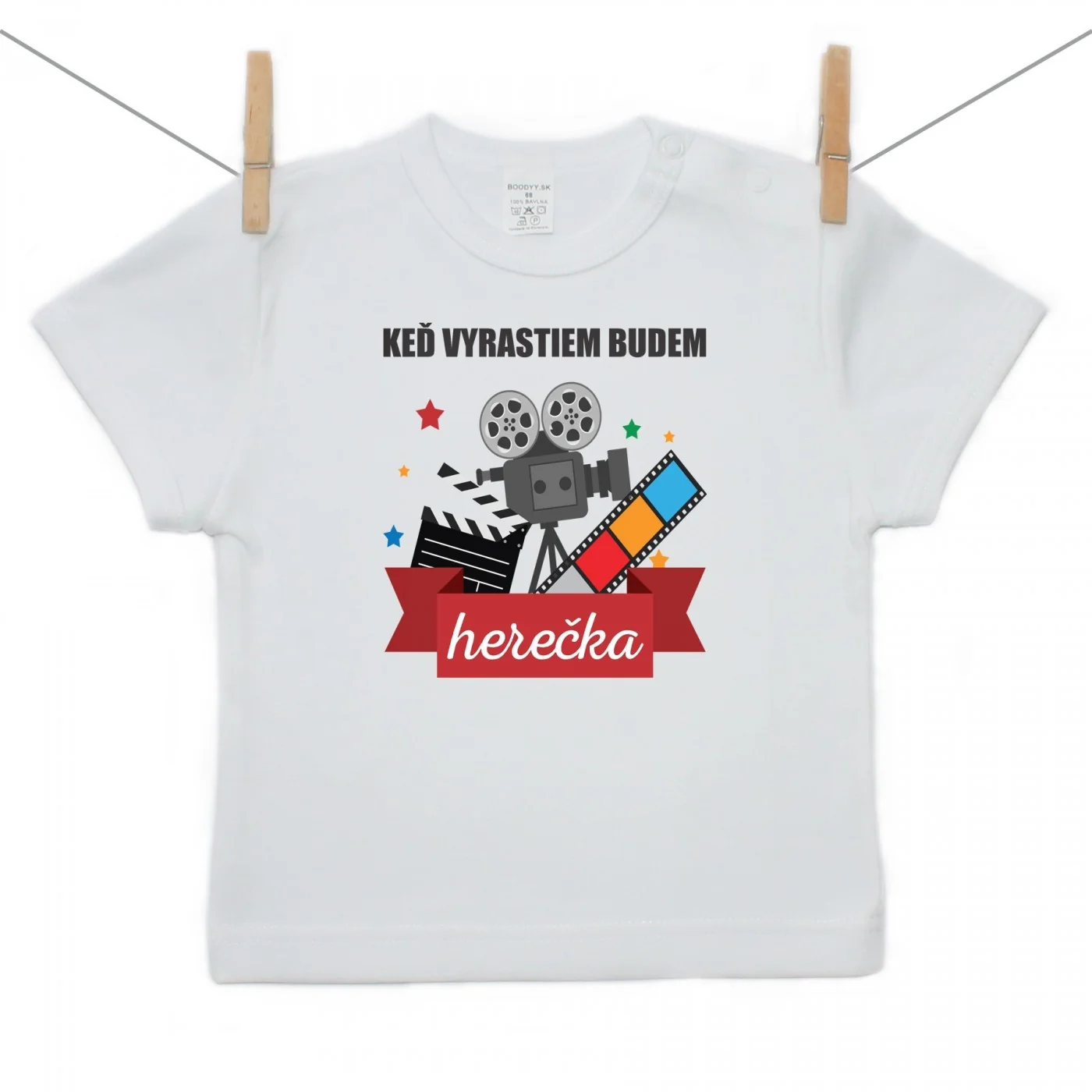 Boodyy Tričko s krátkym rukávom Keď vyrastiem budem herečka Veľkosť: 110