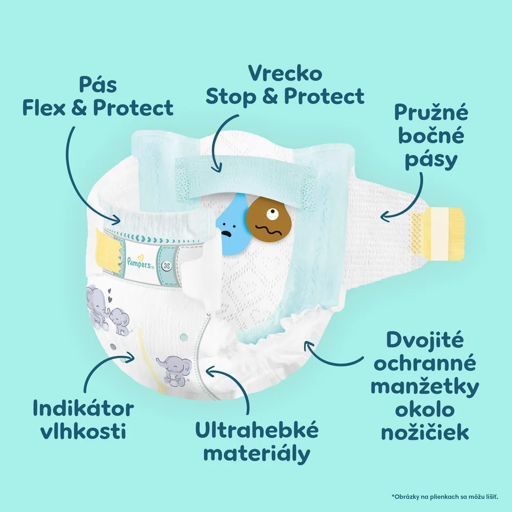 Pampers Premium Care detské plienky veľkosti 7, 15 kg+ 32 ks