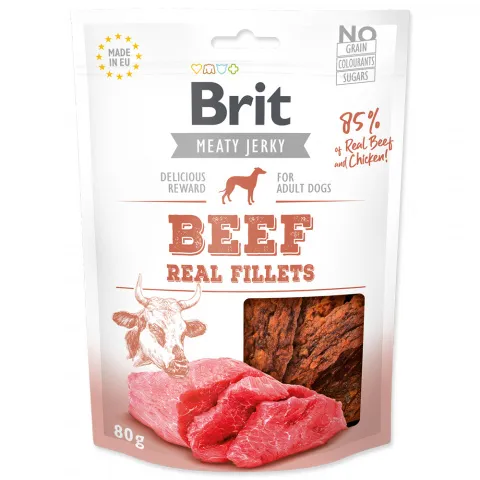 Brit Jerky Beef Fillets 80g