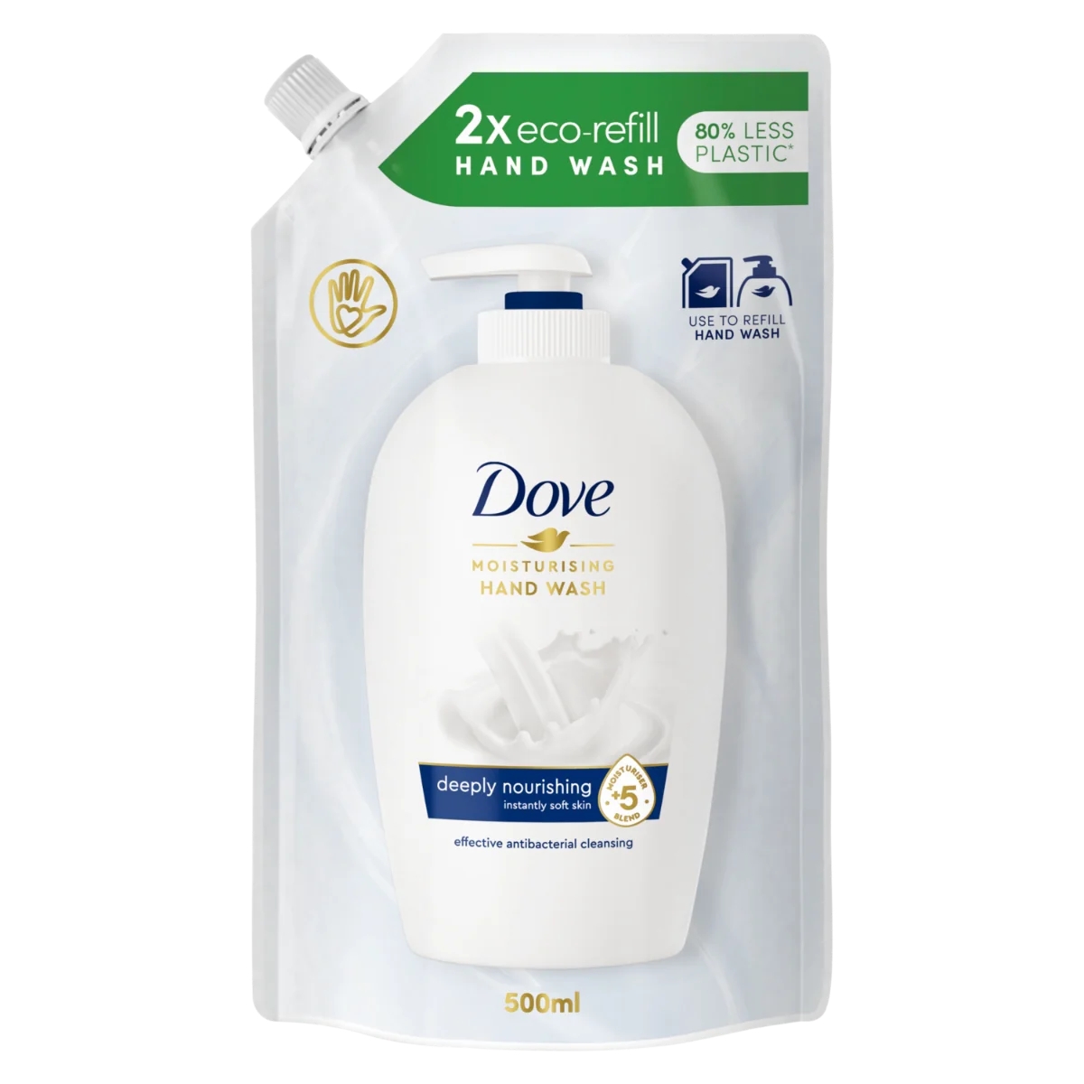 Dove Krémové tekuté mydlo 1×500 ml, náhradná náplň