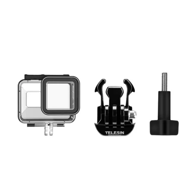Telesin Waterproof vodotesné puzdro na GoPro Hero 8, čierne/priesvitné