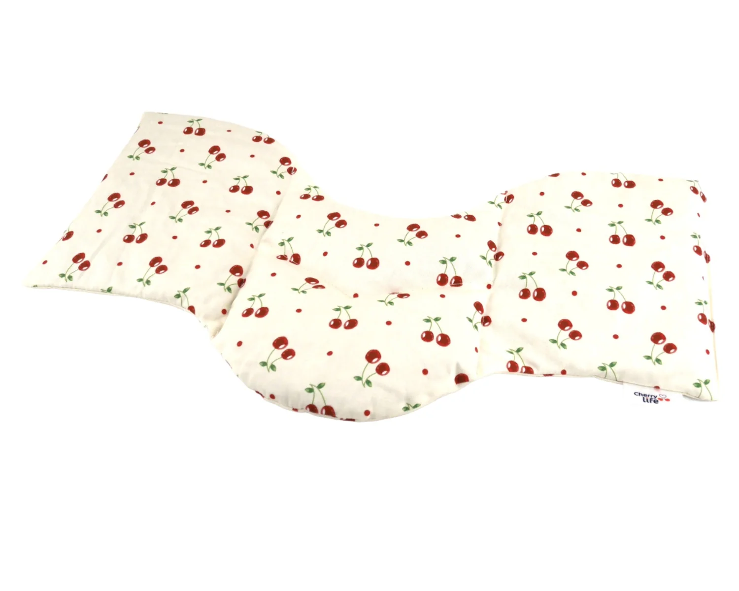 Ramenný nahrievací pás s čerešňovými kôstkami, termofor - Cherry life, ecru