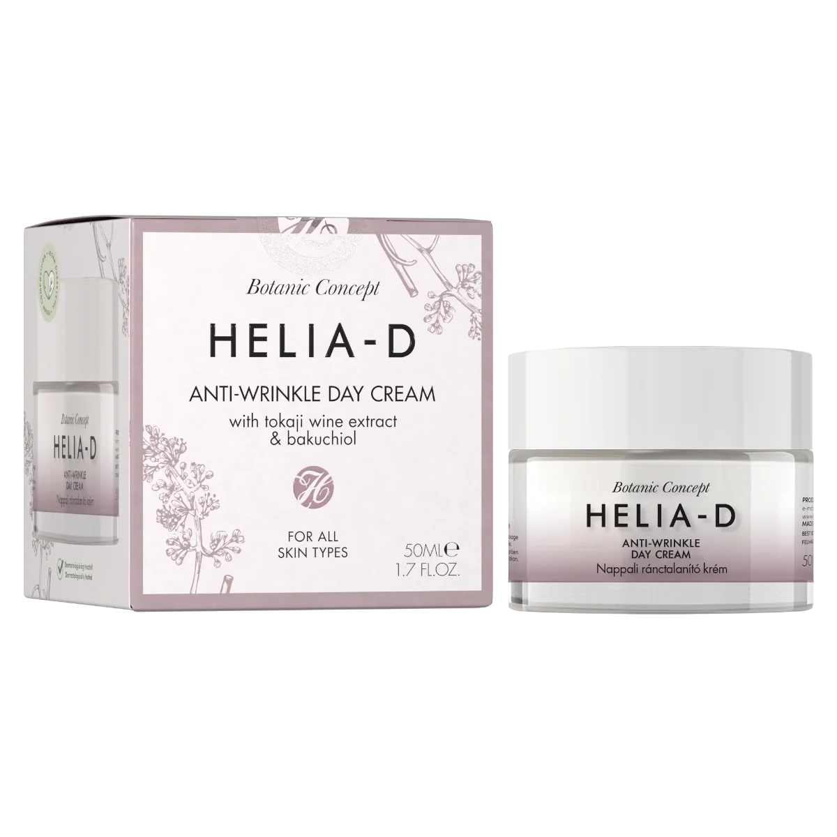 Helia_D Botanic Concept Denný Krém Proti Vráskam 1×50 ml, krém proti vráskam