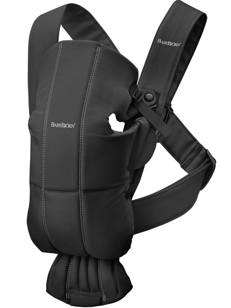 BABYBJÖRN Nosič Mini, Black Cotton 1×1 ks