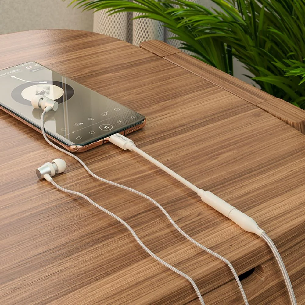 Adaptér USB-C - 3.5mm Jack - Biela