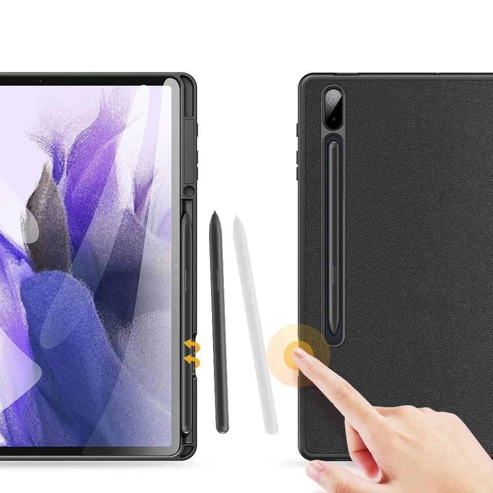 DUX DUCIS Domo puzdro na Samsung Galaxy Tab S7 FE / Tab S7 Plus / TabS8 Plus čierne