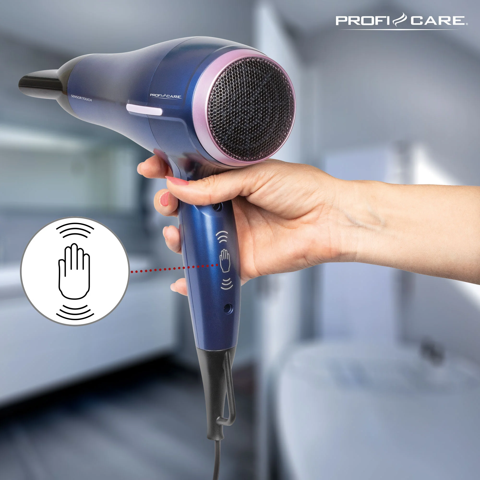 ProfiCare HTD 3030 sušič vlasov 2200 W s dotykovým senzorom a ionizáciou