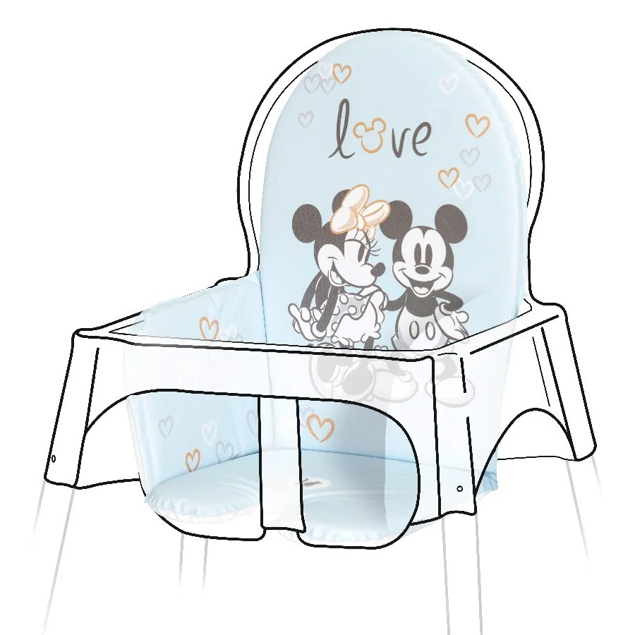 Vložka do jedálenskej stoličky Mickey Mouse, púdrovo ružová