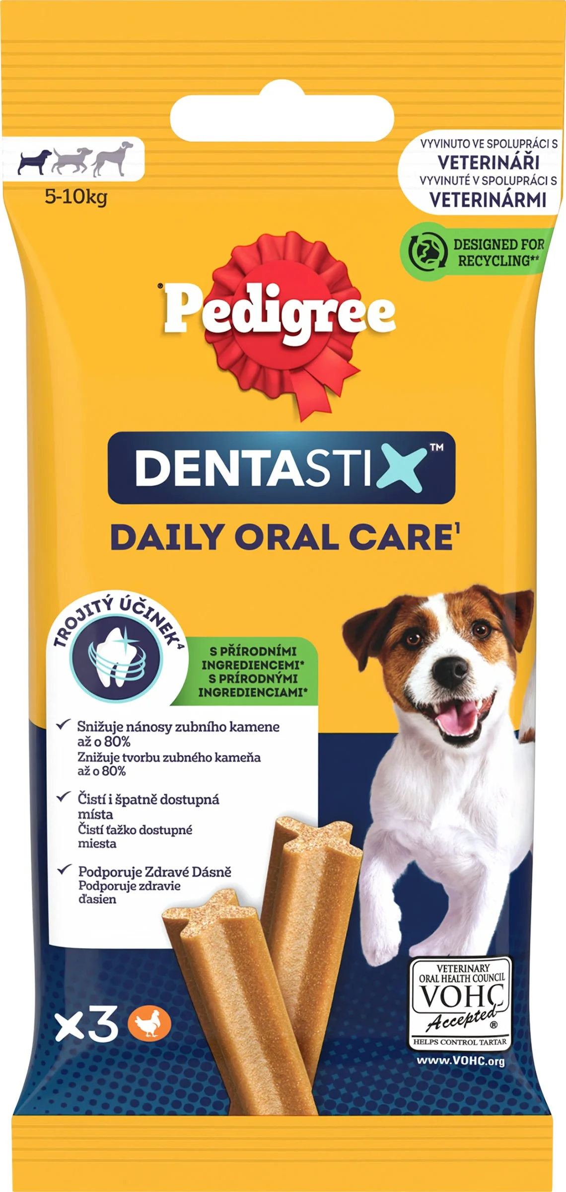 PEDIGREE pochúťka DentaStix Small 3pack 1×3 ks, pochúťka pre psy
