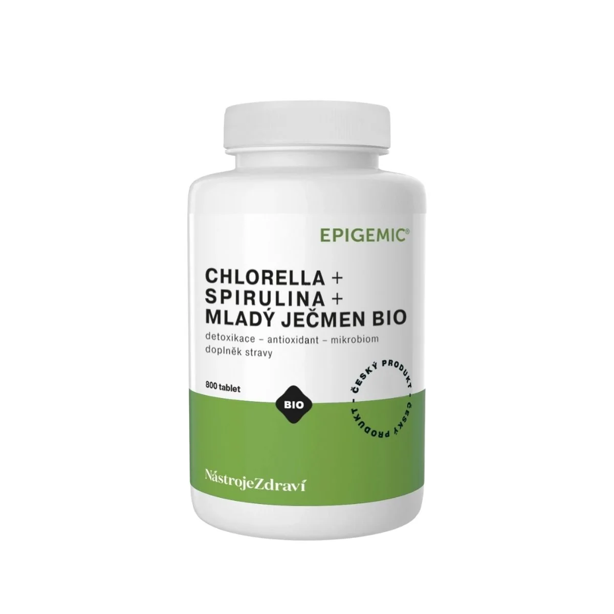 Chlorella+Spirulina+Mladý Ječmen BIO - 800 tabliet - Epigemic®