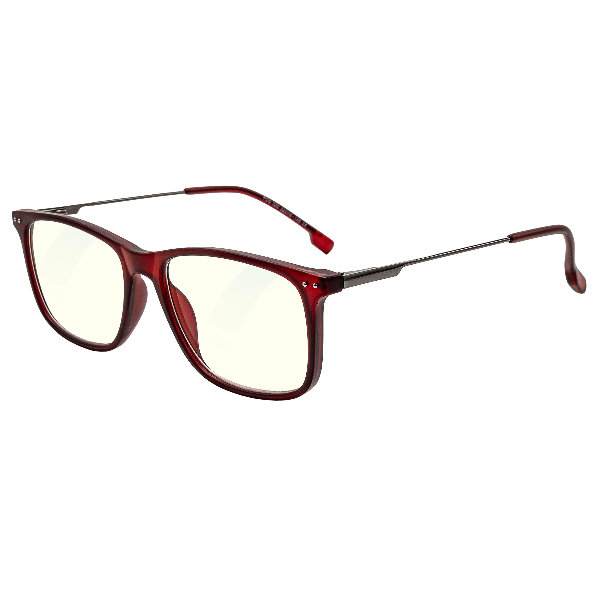 Okuliare na Počítač PCG020 červeno/strieborný kovový rám +1,0