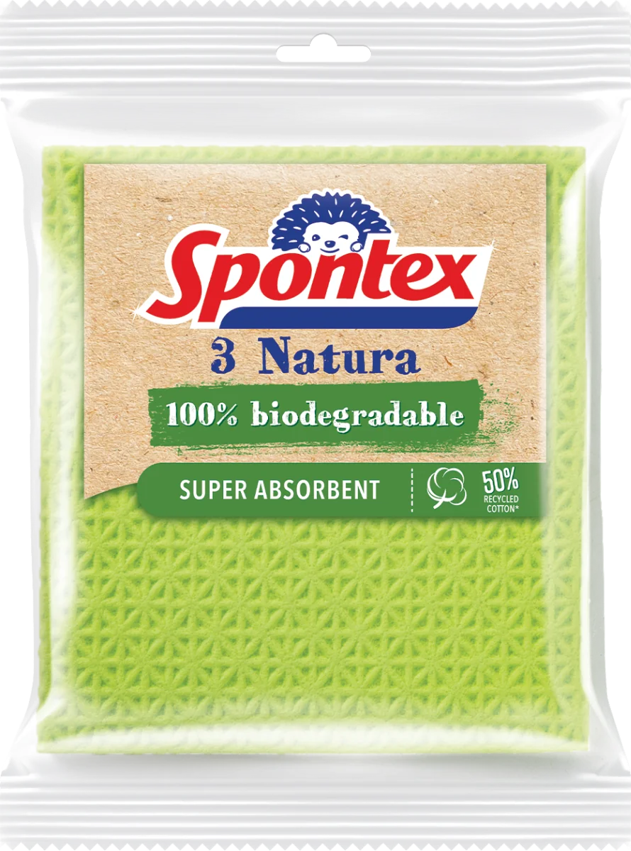 Spontex Natura hubková utierka 3ks 1×3 ks, hubková utierka