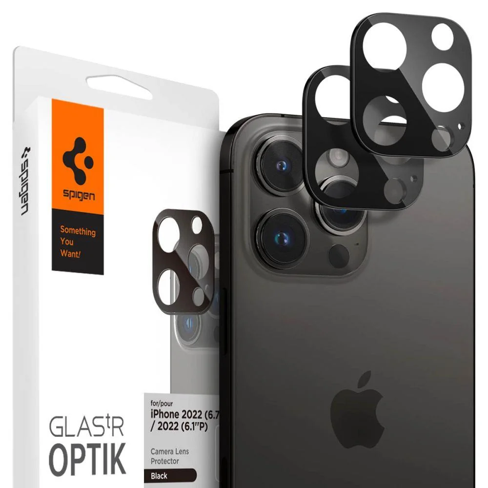 Spigen Optik 2x sklo na kameru iPhone 14 Pro / 14 Pro Max / 15 Pro / 15 Pro Max, čierne 5 Pro Max, čierne