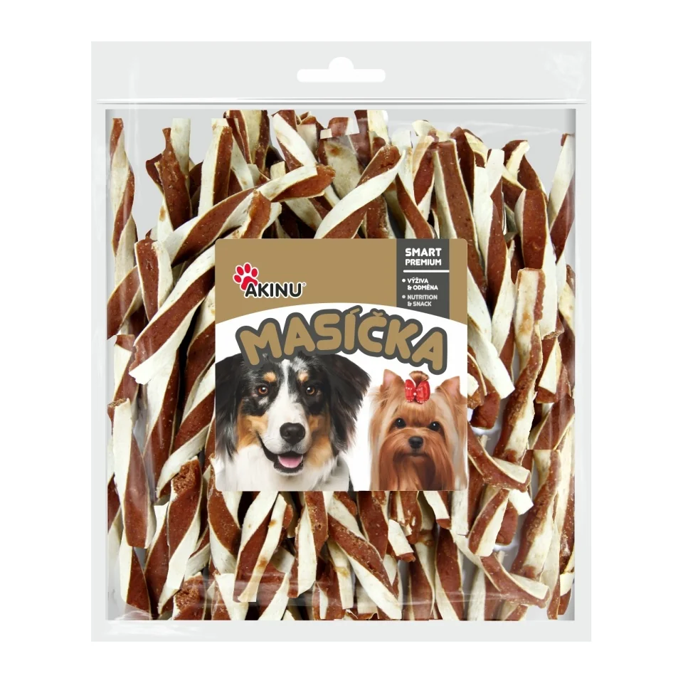 Akinu MASÍČKA Jahňací twister pre psy 2 x 300 g