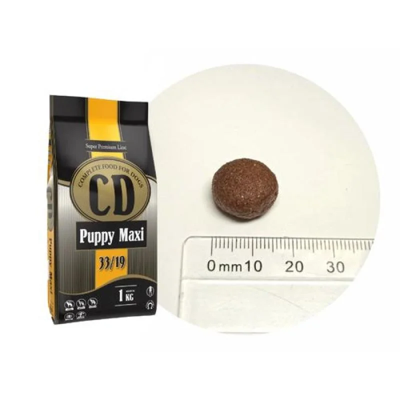 DELIKAN CD Puppy Maxi 33/19 1kg Kompletné superprémiové krmivo s hydinovým mäsom pre šteňatá veľkých plemien
