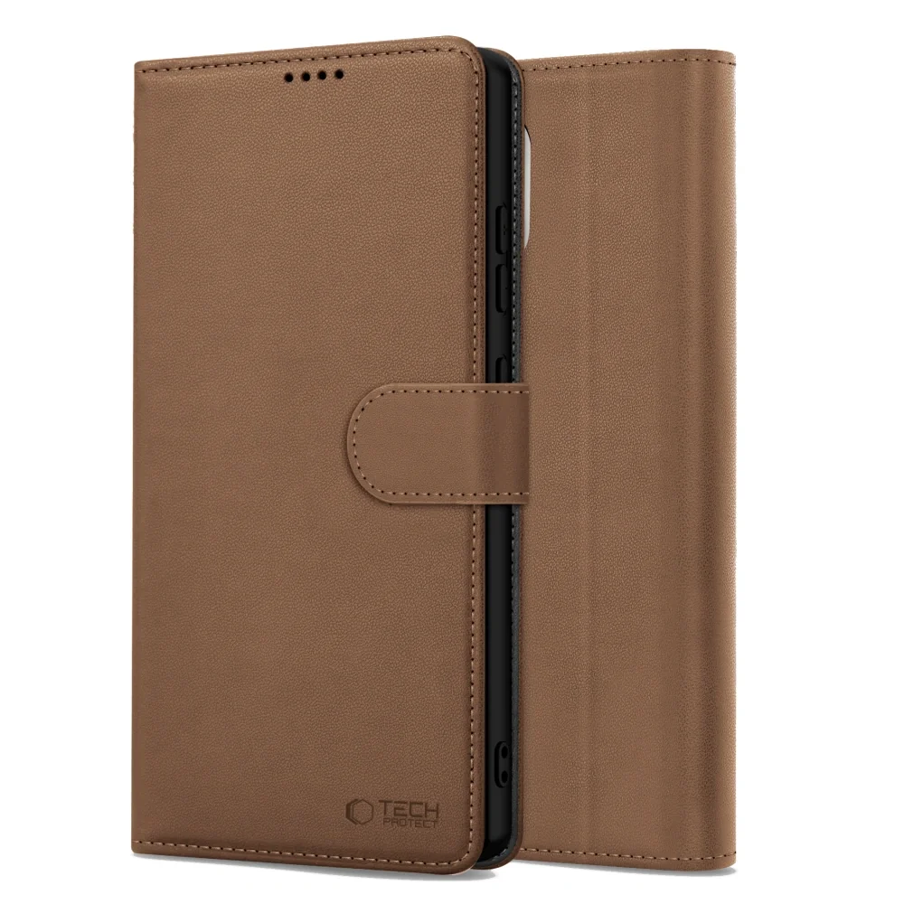 Tech-Protect Wallet knižkové puzdro na Samsung Galaxy A56 5G, hnedé