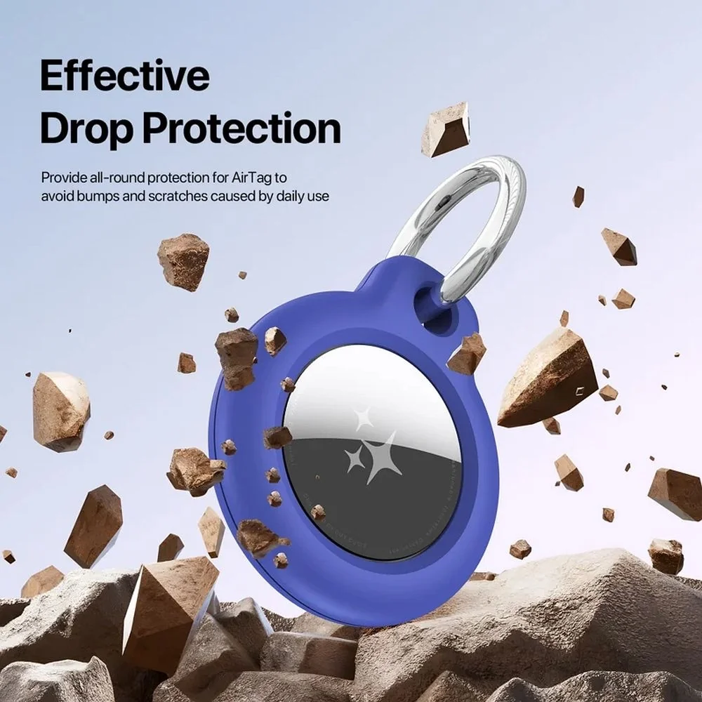 Dux Ducis Secure kryt na Apple AirTag 4ks, farebné Kovová karabína, odolný materiál